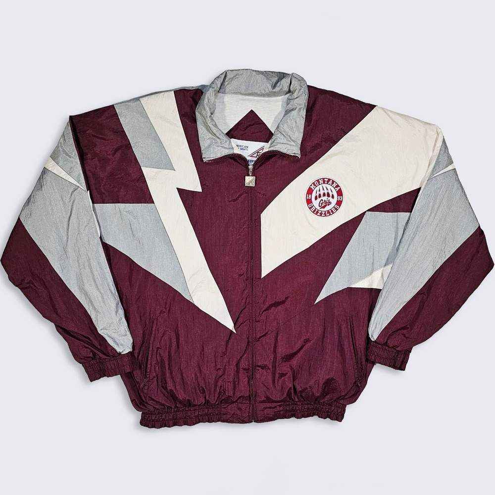 Montana Grizzlies Vintage 90s Color Block Windbreaker Jacket